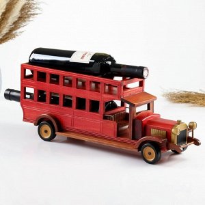 Фигурка дерево, держатель для бутылок «Автобус», красный