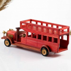 Фигурка дерево, держатель для бутылок «Автобус», красный