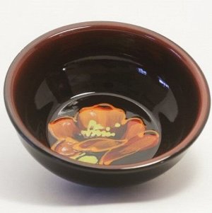 Миска, 600 мл, средняя, керамика, МАК ЧЕРНЫЙ, 1/16