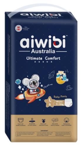 Aiwibi Ultimate Comfort Подгузники-трусики детские (L) 9-14 кг (44 шт) мягкая упаковка / AWB18-L-44