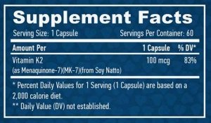 Витамин K Haya Labs Vitamin K2-Mk7 100мкг - 60 капс