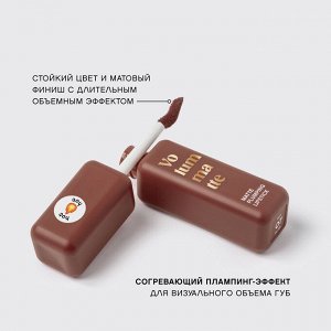 *VS Устойчивая жидкая матовая помада для губ с плампингом "Volummatte" тон 07, винный # § *  NEW