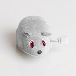 Мышь заводная, 7 см, серая