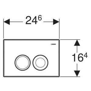 Geberit Смывная клавиша DELTA21 пластик (хром глянцевый)