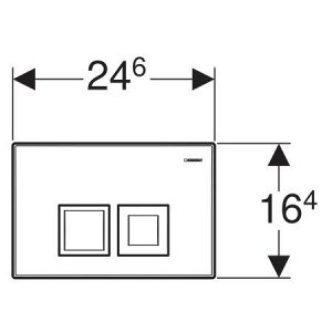 Geberit Смывная клавиша DELTA50 пластик (хром глянцевый)
