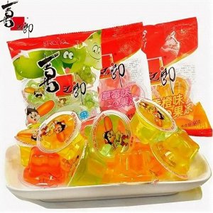 Желе фруктовое ассорти со вкусами яблоко,клубника ,апельсин  360 гр. Китай