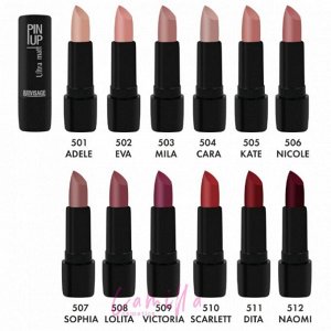 *LUXVISAGE Губная помада PIN-UP Ultra matt 4 г, тон 504 бежевый нюд # §  new