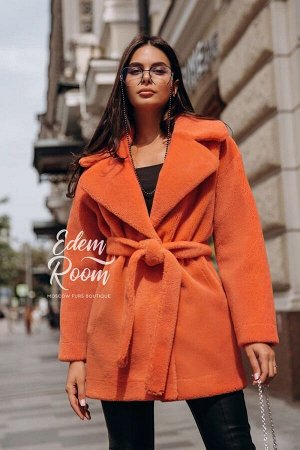 Пальто под пояс из шерсти