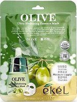 Ekel Маска тканевая для лица с экстрактом оливы Mask Olive Ultra Hydrating Essence, 25 мл