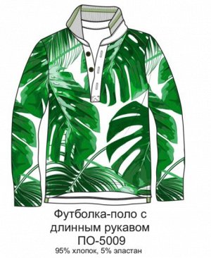 Футболка-поло с длинным рукавом