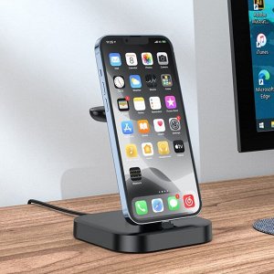 Зарядное устройство Hoco CW43, 3 в 1, для смарт-часов, 1 Type-C, 2.4 А, чёрное