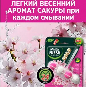 ARVITEX Master FRESH GOLD подвесной блок д/унитаза, 1 шт. САКУРА