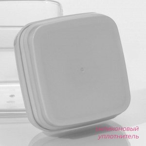 Банка для хранения с вакуумной крышкой Доляна, 500 мл, 9,5*9,5*10 см, прозрачная