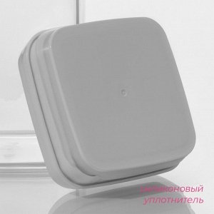 Банка для хранения с вакуумной крышкой Доляна, 900 мл, 9,5*9,5*15 см, прозрачная