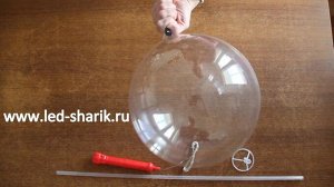 Шар Ф 18&quot; Сфера 3D, Deco Bubble резиновый прозрачный 45см