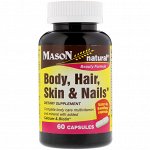 Mason Natural, Body, Hair, Skin &amp; Nails, 60 Capsules