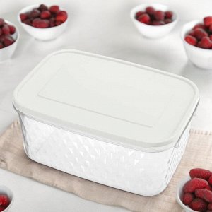 КОНТЕЙНЕР ДЛЯ ЗАМОРАЖИВАНИЯ И ХРАНЕНИЯ ПРОДУКТОВ "КРИСТАЛЛ" 1,3Л (Белый)