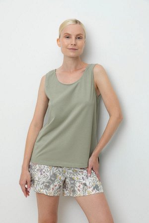 Пижама(Весна-Лето)+mom (оливковый хаки, эвкалипт)