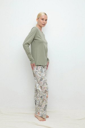 Пижама(Весна-Лето)+mom (оливковый хаки, эвкалипт)