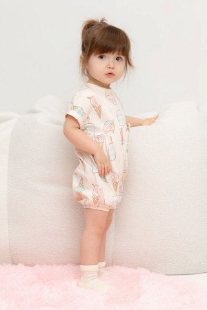 Полукомбинезон(Весна-Лето)+girls (светлый жемчуг, мороженое к471)