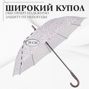Зонт - трость полуавтоматический «Леопард», эпонж, 10 спиц, R = 50 см, цвет МИКС