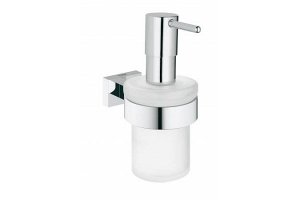 Дозатор подвесной GROHE ESSENTIAL CUBE 40756001 (металл/стекло, хром, современный, на стену, квадрат