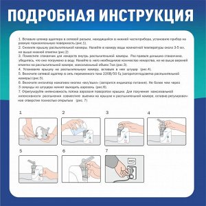 Ингалятор ультразвуковой Комфорт - 02 Смарт портативный небулайзер лечение органов дыхания ОРВИ