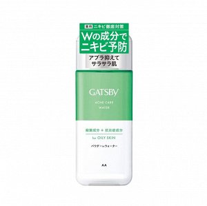 Мужской матирующий лосьон "Gatsby Acne Care Water" для ухода за проблемной кожей, склонной к Акне и воспалениям (для жирной кожи) 200 мл / 30