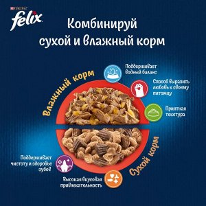 Влажный корм для кошек Felix Природа Вкуса Говядина 75 г