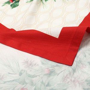 Набор новогодний столовый Christmas wreath скатерть 150х180см +/-3см с ВГМО, салфетка 40х40см-8 шт, 100%хл