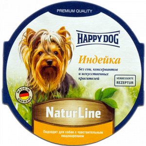 Happy Dog NaturLine лам 85гр д/соб Нежный паштет Индейка