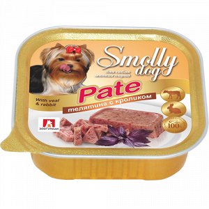 SmollyDog Pate лам 100гр д/соб Телятина/Кролик