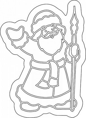 Трафарет с магнитом "Дед мороз №2" арт.MG-005