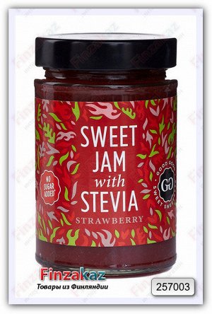 Джем клубничный на стевии, Sweet Jam With Stevia Strawberry, 330  гр
