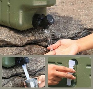 Канистра [340х240х150мм, 11л, зеленый, 720г]