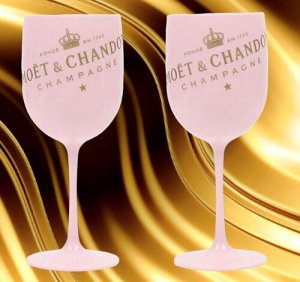 Aljenda Бокал MOET акриловый розовый 1 шт, 480 мл