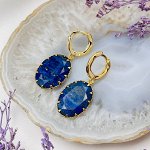 Серьги с камнем Лазурит