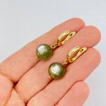 Серьги из Лепидолита &quot;Мусковит&quot;