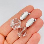 Серьги крупные из Горного Хрусталя