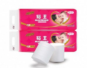 Пятислойная туалетная бумага MaoWang "Pure Love", 12 рулонов, 105 x 136 мм