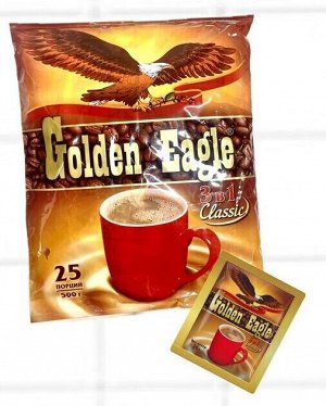 Кофе растворимый Golden Eagle Classic , 3В1, 25 саше по 20гр, Малайзия