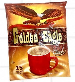 Кофе растворимый Golden Eagle Classic , 3В1, 25 саше по 20гр, Малайзия