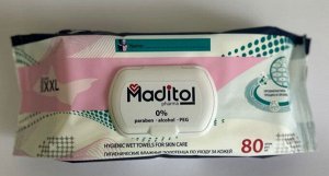 Maditol влажные гигиенические полотенца с Д-пантенолом размер XXL 80 шт.