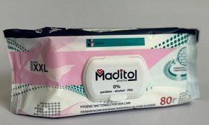 Maditol влажные гигиенические полотенца с Д-пантенолом размер XXL 80 шт.