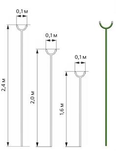 Подпорка для фруктовых деревьев 2,4м