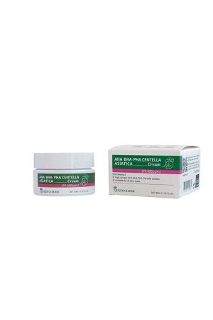 QUEEN CHARM. Крем для лица с AHA, BHA, PHA кислотами и центеллой азиатской 9,9% CENTELLA, 30 мл