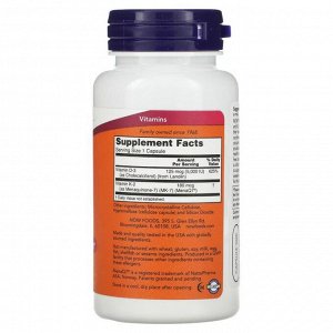Витамин Д NOW Mega D-3 и MK-7 5.000IU/180mcg - 120 капс.