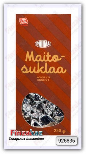 Шоколадные конфеты Priima Maitosuklaakonvehti 250 гр