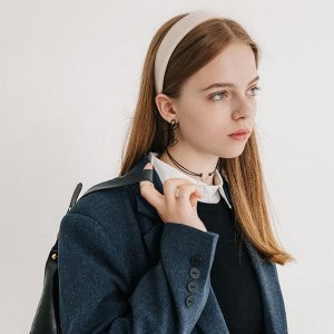 Серьги металл «Сердечки» асимметрия, цвет чёрный