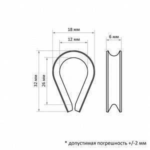 Коуш ТУНДРА krep, DIN6899, М4, оцинкованный, 1 шт